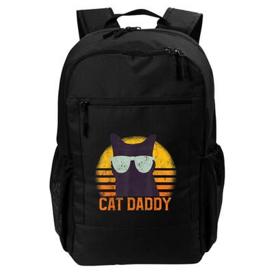 Cat Daddy Vintage Eighties Style Cat Retro Distressed Backpack