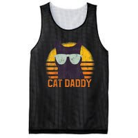 Cat Daddy Vintage Eighties Style Cat Retro Distressed Mesh Reversible Basketball Jersey Tank