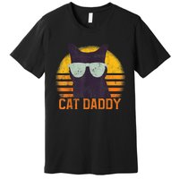 Cat Daddy Vintage Eighties Style Cat Retro Distressed Premium T-Shirt