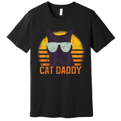 Cat Daddy Vintage Eighties Style Cat Retro Distressed Premium T-Shirt