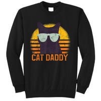 Cat Daddy Vintage Eighties Style Cat Retro Distressed Tall Sweatshirt