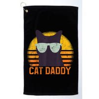 Cat Daddy Vintage Eighties Style Cat Retro Distressed Golf Towel