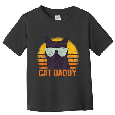 Cat Daddy Vintage Eighties Style Cat Retro Distressed Toddler T-Shirt