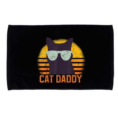Cat Daddy Vintage Eighties Style Cat Retro Distressed Microfiber Hand Towel