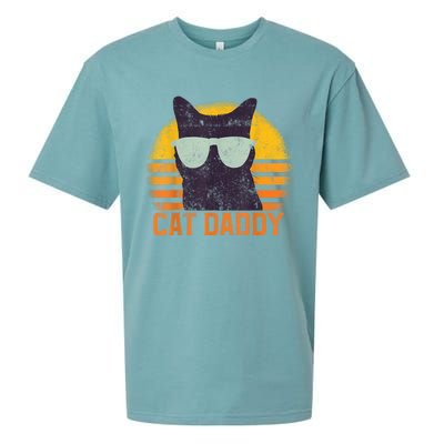 Cat Daddy Vintage Eighties Style Cat Retro Distressed Sueded Cloud Jersey T-Shirt