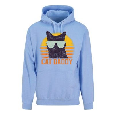 Cat Daddy Vintage Eighties Style Cat Retro Distressed Unisex Surf Hoodie