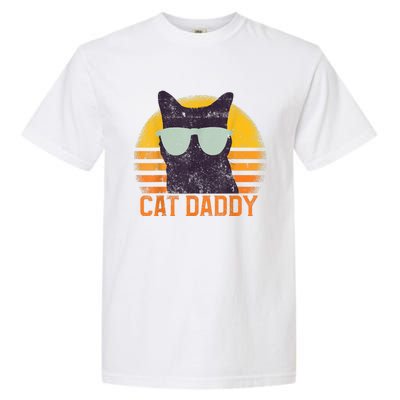 Cat Daddy Vintage Eighties Style Cat Retro Distressed Garment-Dyed Heavyweight T-Shirt