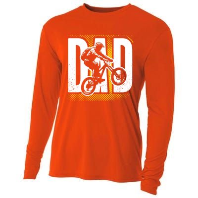 Cycling Dad Vintage Mountain Bike Lover FatherS Day Gift Cooling Performance Long Sleeve Crew