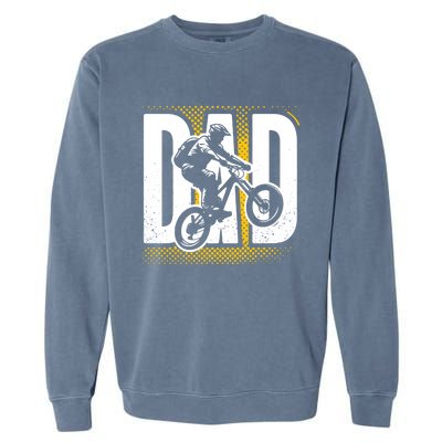 Cycling Dad Vintage Mountain Bike Lover FatherS Day Gift Garment-Dyed Sweatshirt