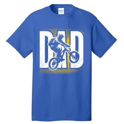 Cycling Dad Vintage Mountain Bike Lover FatherS Day Gift Tall T-Shirt