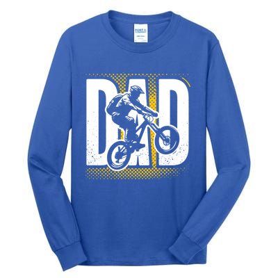 Cycling Dad Vintage Mountain Bike Lover FatherS Day Gift Tall Long Sleeve T-Shirt