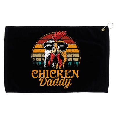 Chicken Daddy Vintage Poultry Farmer Fathers Day Grommeted Golf Towel