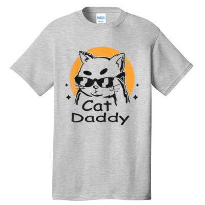 Cat Daddy Vintage Eighties Style Cat Retro Distressed Tall T-Shirt