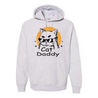 Cat Daddy Vintage Eighties Style Cat Retro Distressed Premium Hoodie