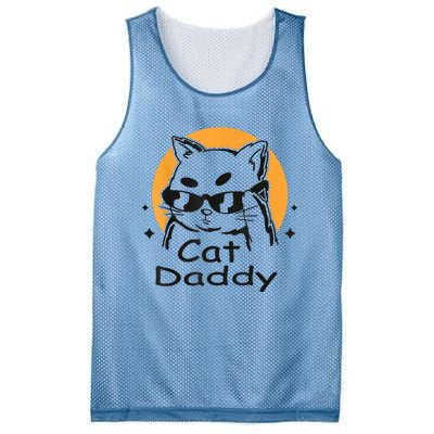 Cat Daddy Vintage Eighties Style Cat Retro Distressed Mesh Reversible Basketball Jersey Tank