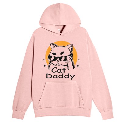 Cat Daddy Vintage Eighties Style Cat Retro Distressed Urban Pullover Hoodie