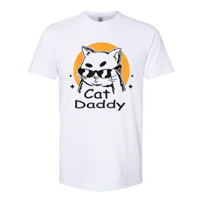 Cat Daddy Vintage Eighties Style Cat Retro Distressed Softstyle CVC T-Shirt