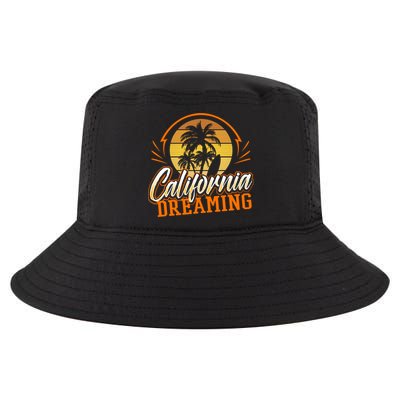 California Dreaming Vintage Retro 70's Skyline Surf Gift Funny Gift Cool Comfort Performance Bucket Hat