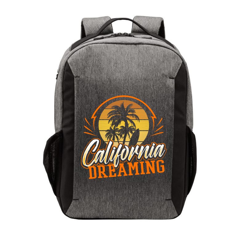 California Dreaming Vintage Retro 70's Skyline Surf Gift Funny Gift Vector Backpack