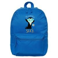 Cute Dracula Vampire Morning Suck Coffee Halloween Costume 16 in Basic Backpack