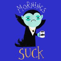 Cute Dracula Vampire Morning Suck Coffee Halloween Costume 16 in Basic Backpack