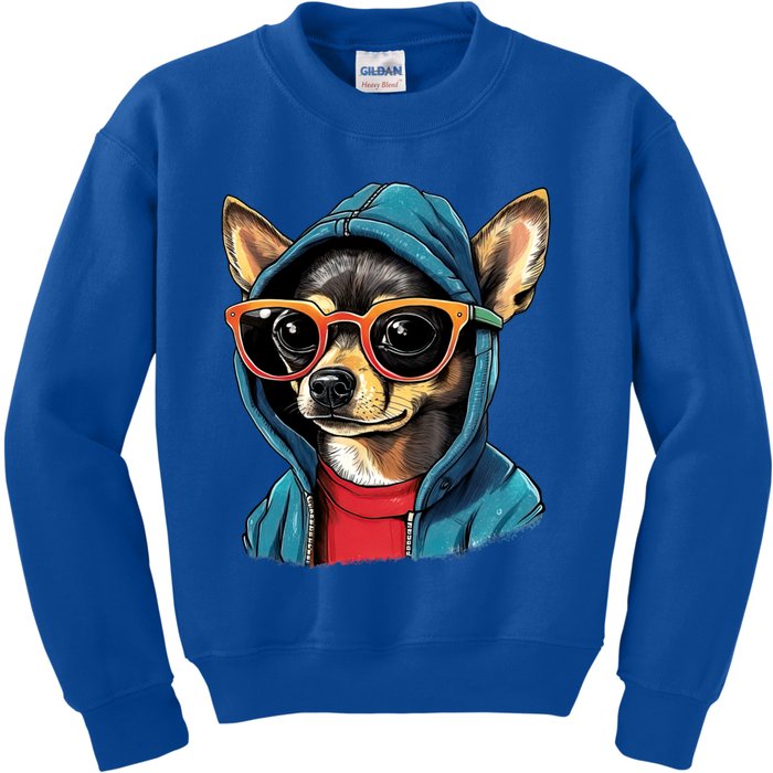 Chihuahua Dog Vintage Style Cute Gift Kids Sweatshirt