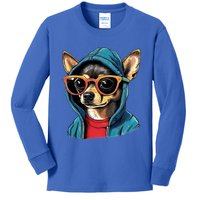 Chihuahua Dog Vintage Style Cute Gift Kids Long Sleeve Shirt