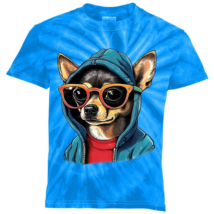 Chihuahua Dog Vintage Style Cute Gift Kids Tie-Dye T-Shirt