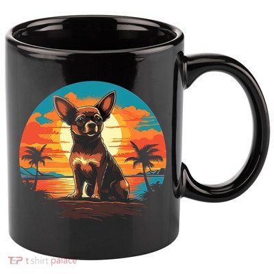 Chihuahua Dog Vintage Style Gift 11oz C Handle Ceramic Mug