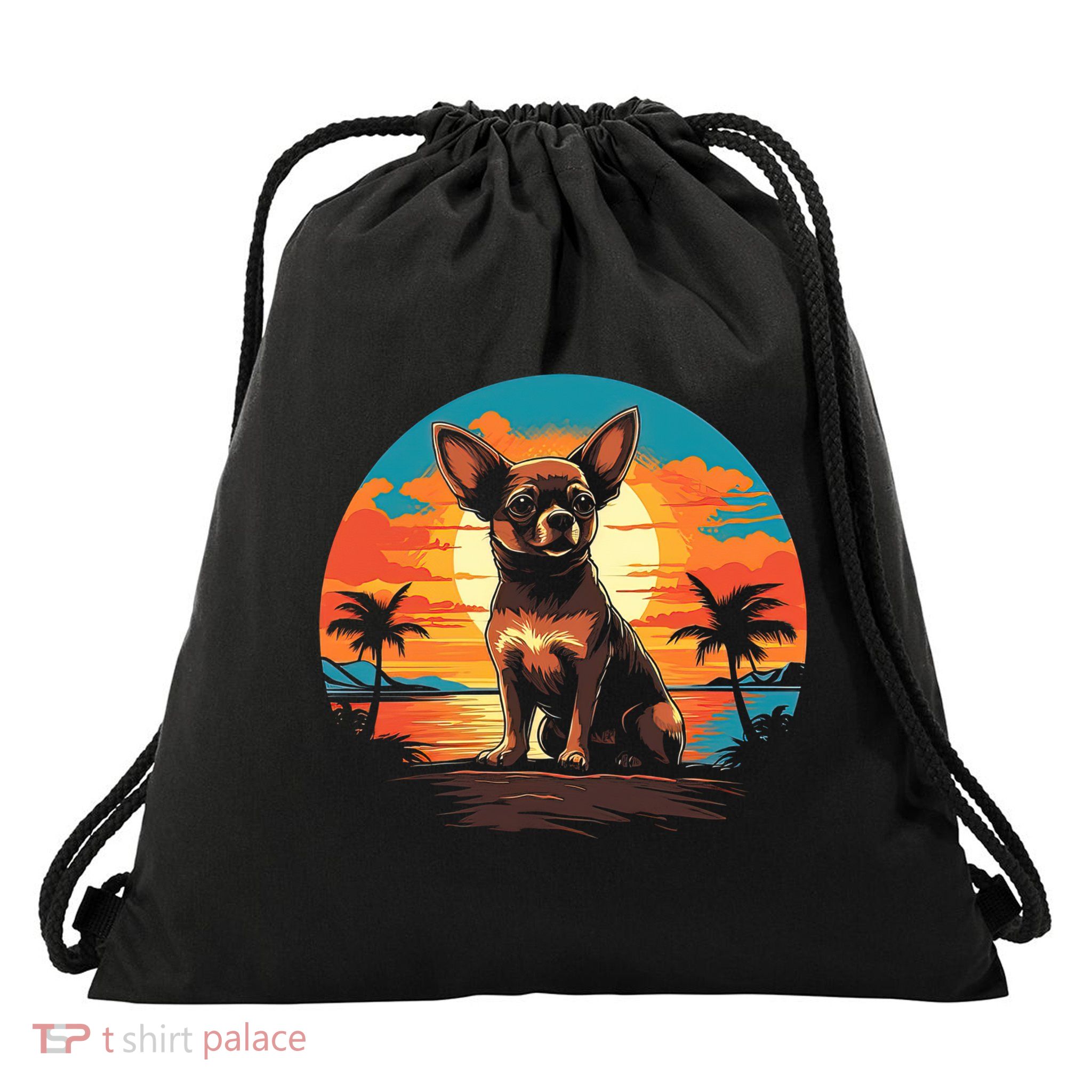 Chihuahua Dog Vintage Style Gift Drawstring Bag