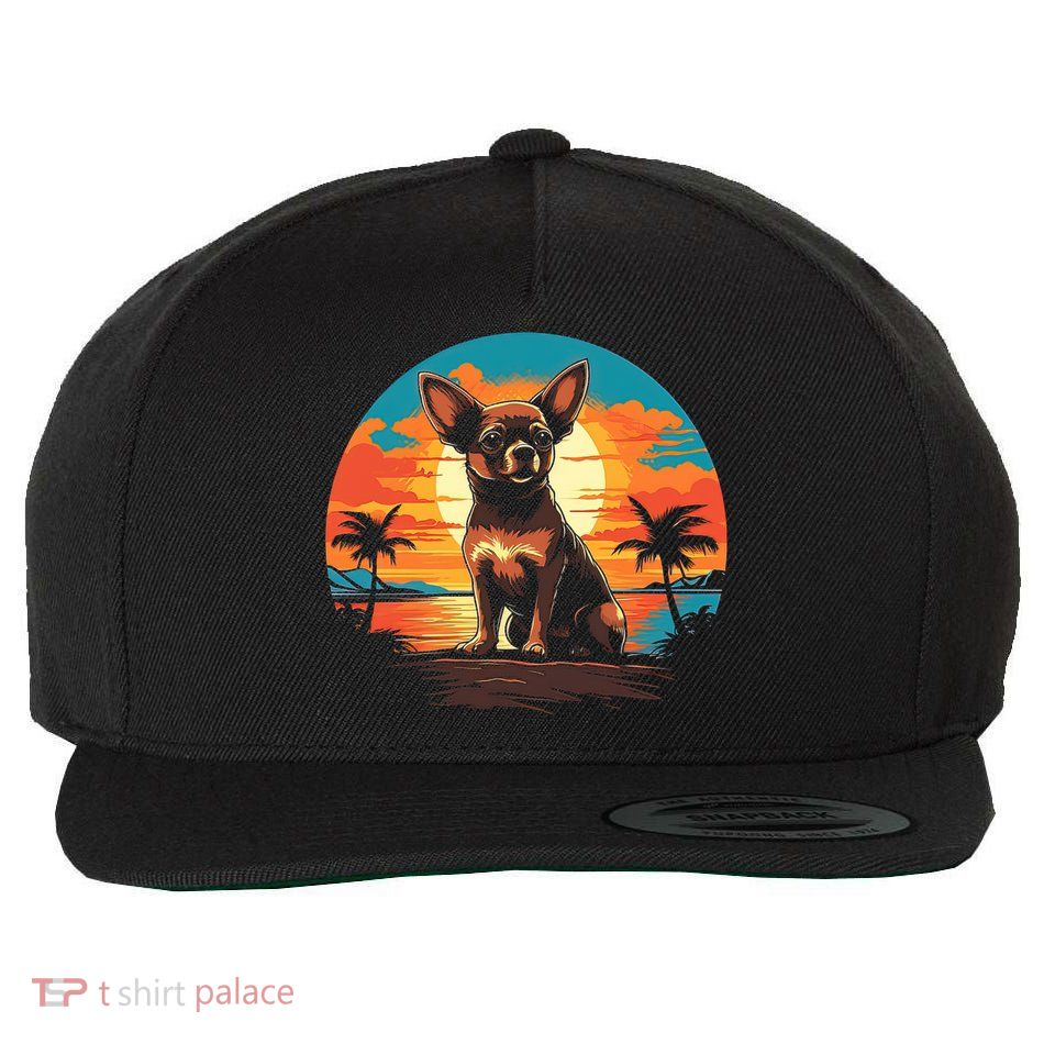 Chihuahua Dog Vintage Style Gift Wool Snapback Cap