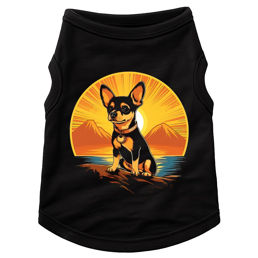 Chihuahua Dog Vintage Style Cute Gift Doggie Tank