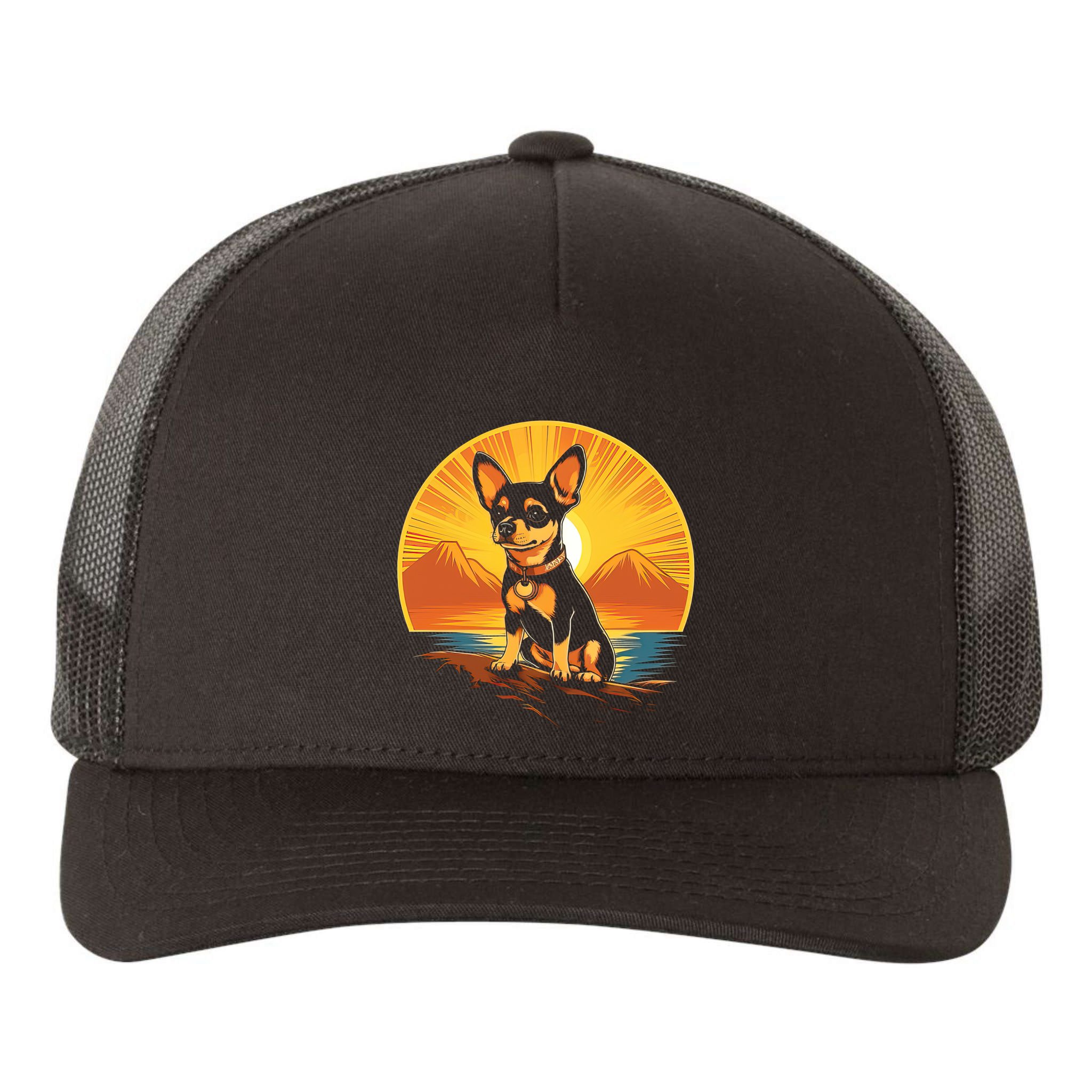 Chihuahua Dog Vintage Style Cute Gift Yupoong Adult 5-Panel Trucker Hat
