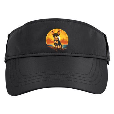 Chihuahua Dog Vintage Style Cute Gift Adult Drive Performance Visor