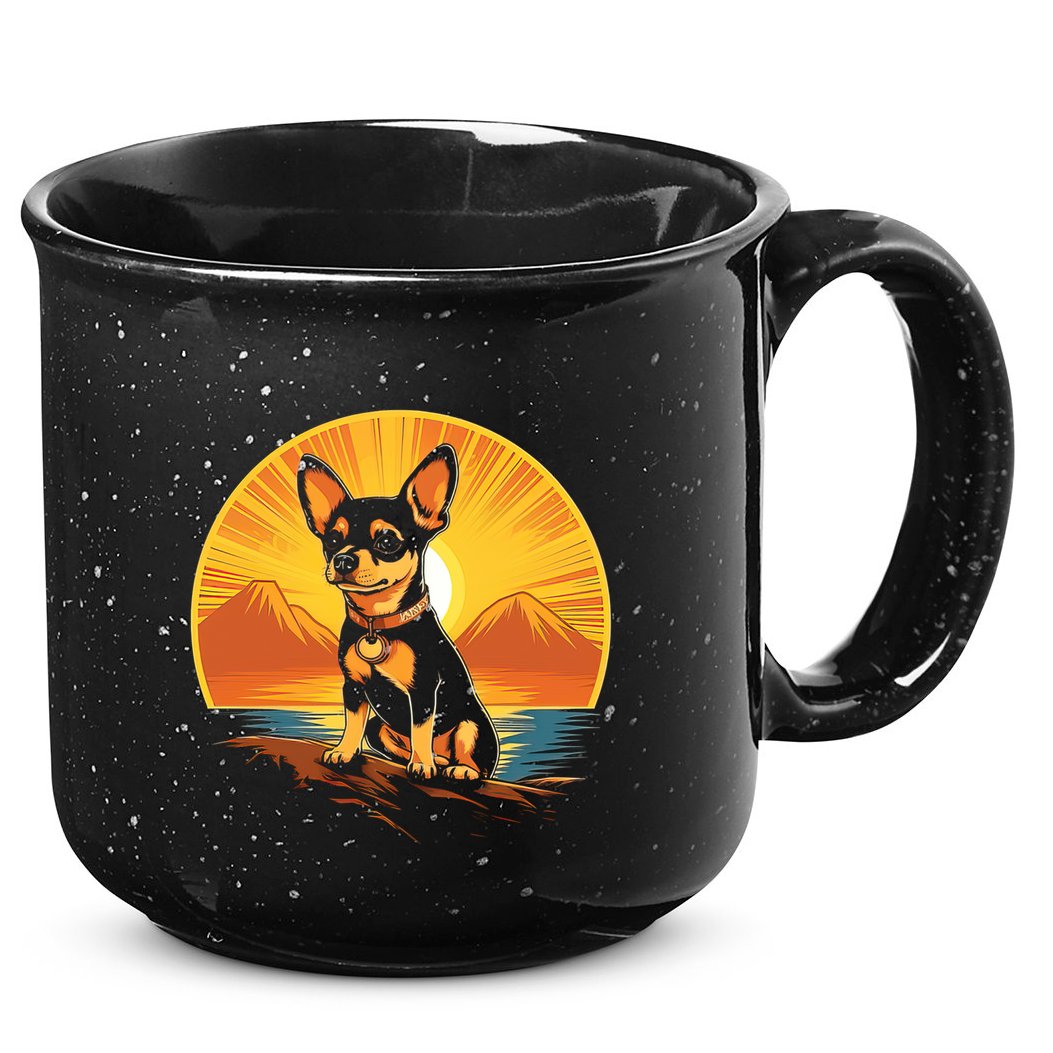 Chihuahua Dog Vintage Style Cute Gift 15oz Campfire Ceramic Mug