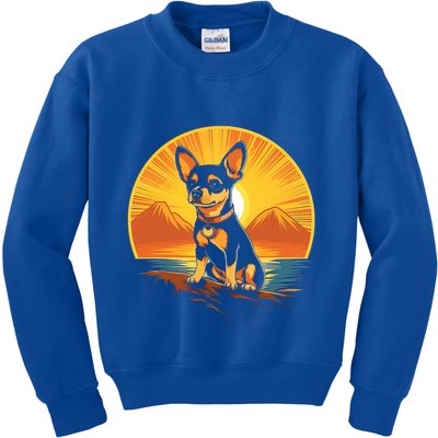Chihuahua Dog Vintage Style Cute Gift Kids Sweatshirt