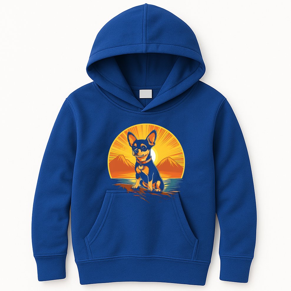 Chihuahua Dog Vintage Style Cute Gift Kids Hoodie