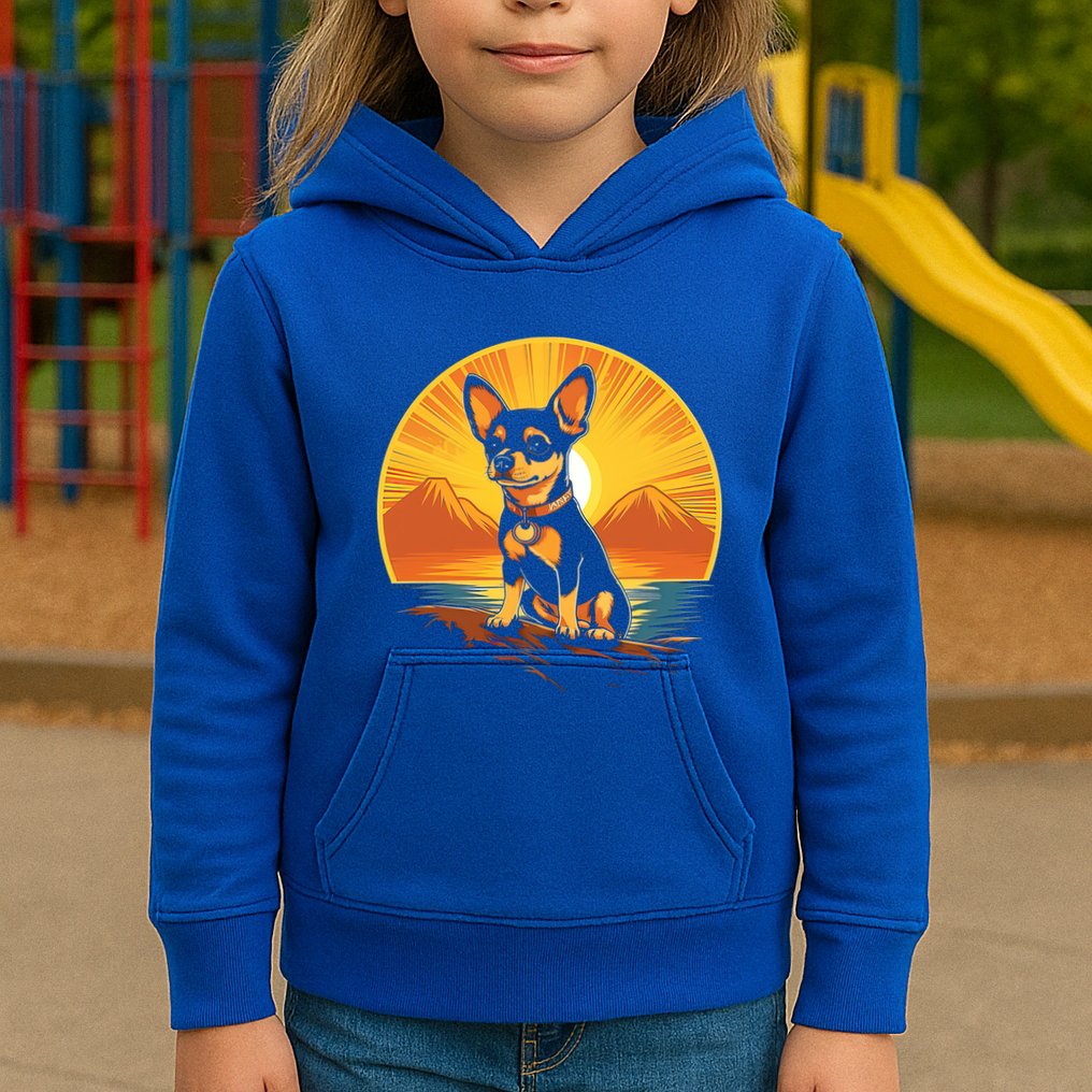 Chihuahua Dog Vintage Style Cute Gift Kids Hoodie
