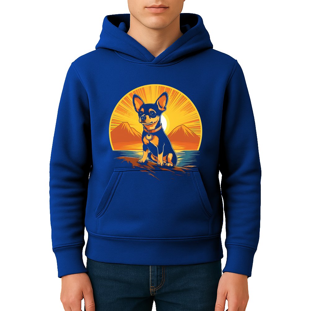 Chihuahua Dog Vintage Style Cute Gift Kids Hoodie