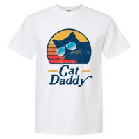 Cat Daddy Vintage 80s Style Cat Retro Sunglasses Distressed Garment-Dyed Heavyweight T-Shirt