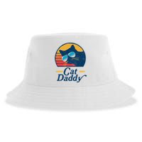 Cat Daddy Vintage 80s Style Cat Retro Sunglasses Distressed Sustainable Bucket Hat