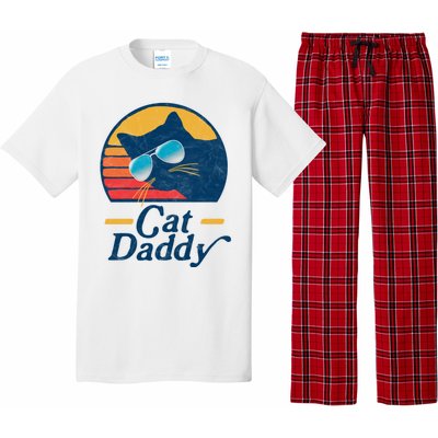 Cat Daddy Vintage 80s Style Cat Retro Sunglasses Distressed Pajama Set