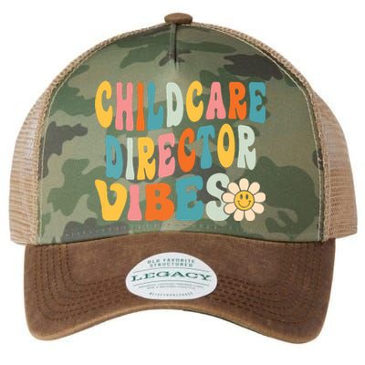 Childcare Director Vibes 1st Day Of School Daycare Teacher Legacy Tie Dye Trucker Hat