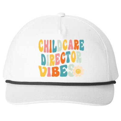 Childcare Director Vibes 1st Day Of School Daycare Teacher Snapback Five-Panel Rope Hat