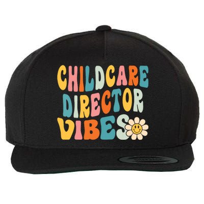 Childcare Director Vibes 1st Day Of School Daycare Teacher Wool Snapback Cap