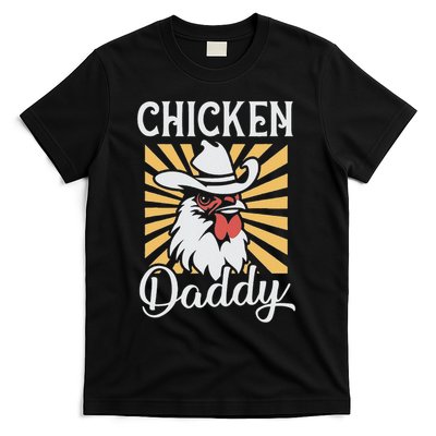 Chicken Daddy Vintage Poultry Farmer Funny Fathers Day T-Shirt
