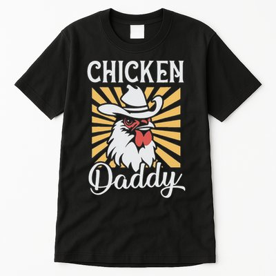Chicken Daddy Vintage Poultry Farmer Funny Fathers Day Tall T-Shirt