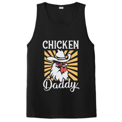 Chicken Daddy Vintage Poultry Farmer Funny Fathers Day PosiCharge Competitor Tank