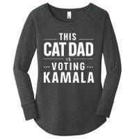 Cat Dad Voting For Kamala President Harris 2024 Vote Blue Women's Perfect Tri Tunic Long Sleeve Shirt