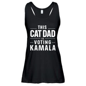 Cat Dad Voting For Kamala President Harris 2024 Vote Blue Ladies Essential Flowy Tank